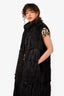 Vintage Dark Grey Opossum Long Fur Vest Estimated Size M