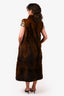 Vintage Brown Opossum Long Fur Vest Est. Size L