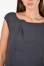 Brunello Cucinelli Grey Silk Sleeveless Maxi Dress Size L