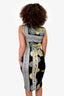 Emilio Pucci Black/Green Printed Sleeveless Midi Dress Size XS