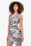 Diane Von Furstenberg Cream/Grey Sleeveless Dress size 2