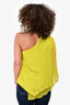 Robert Rodriguez Neon Green Silk One-Shoulder Blouse Size 6