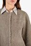 Fabiana Filippi Grey Shearling/Wool Coat Size L