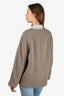 Fabiana Filippi Grey Shearling/Wool Coat Size L