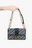 Christian Dior Navy Oblique 30 Montaigne Chain Flap Bag