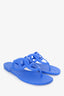 Hermes Blue Rubber 'Egerie' Sandals Size 38