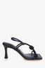 Anine Bing Black Leather Knotted Heels Size 38