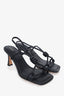 Anine Bing Black Leather Knotted Heels Size 38