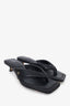 Anine Bing Black Leather Puffer Flip-Flop Heels Size 38