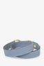Hermès Blue Leather Baby Pavane Double Tour Wrap Bracelet