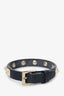 Valentino Black Leather Rockstud Bracelet