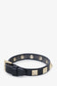 Valentino Black Leather Rockstud Bracelet