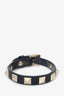 Valentino Black Leather Rockstud Bracelet