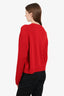 Prada Red Wool/Cashmere Crew Neck Sweater 42