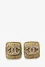 Pre-loved Chanel™ Gold Tone Square CC Logo Earrings