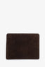 Salvatore Ferragamo Brown Suede Gancini Chain Shoulder Bag