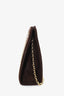 Salvatore Ferragamo Brown Suede Gancini Chain Shoulder Bag