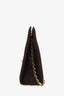 Salvatore Ferragamo Brown Suede Gancini Chain Shoulder Bag