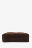 Salvatore Ferragamo Brown Suede Gancini Chain Shoulder Bag