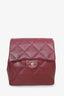 Pre-loved Chanel™ 2019 Red Quilted Leather Bordeaux Backpack