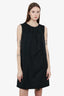 Lida Baday Black Sleeveless Ruched Dress size 14