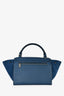 Celine 2016 Blue Leather/Suede Trapeze Bag with Strap