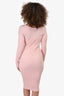 Blumarine Pink Knit Rib Midi Dress Size 2