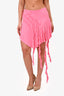 Blumarine Hot Pink Ruffle Mini Skirt Size 10