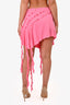 Blumarine Hot Pink Ruffle Mini Skirt Size 10