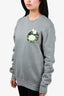 Dior Homme Grey Cotton Floral Embroidered Sweater Size XS Mens
