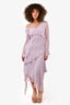 Blumarine Lilac Silk Ruffle Dress size 4