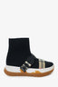 Burberry Kids Black Buckled Strap Sock Sneakers Size 25