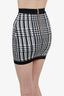 Balmain Black/White Houndstooth Mini Skirt Size 34
