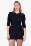 Pre-loved Chanel™ Navy Wool Knit Long Sleeve Mini Dress Size 36
