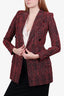 Givenchy Black/Red Tweed Double Breast Blazer Size 38