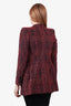 Givenchy Black/Red Tweed Double Breast Blazer Size 38