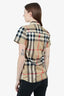 Burberry Kids Beige Check Short-Sleeve Shirt size 14Y