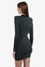 Retrofete Black Glitter Ribbed Knit Mini Dress Size XS