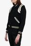 Saint Laurent Black Wool Varsity Jacket Size 34