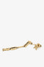 Christian Dior Gold Tone Dior Logo Earrings