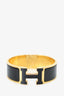 Hermes Black/Gold GM Clic Clac Bracelet