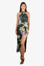 Rococo Sand Black Floral Halter Dress Size S