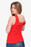 Jacquemus Red Asymmetric Tank Top Size 40