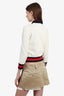 Gucci White Knit Web Trim Track Jacket Size 36