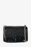 Pre-loved Chanel™ 2017 Black Leather Tweed Medium Boy Bag