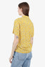 Sandro Yellow/White Floral Print Shirt Size XS