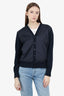 Moncler Navy Nylon/Wool Tricot Cardigan Size S