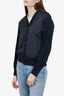 Moncler Navy Nylon/Wool Tricot Cardigan size Small