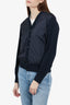 Moncler Navy Nylon/Wool Tricot Cardigan Size S
