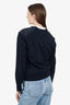 Moncler Navy Nylon/Wool Tricot Cardigan Size S